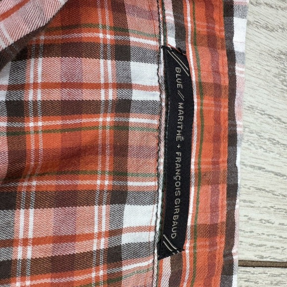 Marithe Francois Girbaud Shirt Mens 3XL XXXL Orange Long Sleeve Button‎ Up - Picture 6 of 7